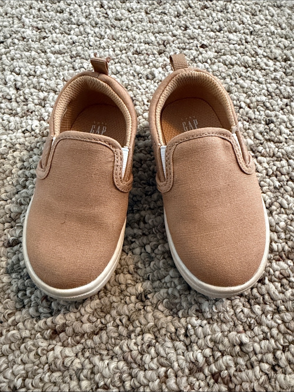 GAP Kids Canvas Slip-On Sneakers in Tan